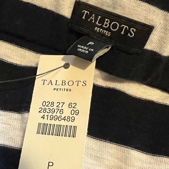 NWT Talbots Small Petite Stripe Skirt w/ Crochet Detail - Picture 7 of 9